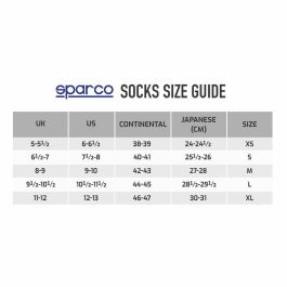 Calcetines Sparco S001522NR1112 Negro M