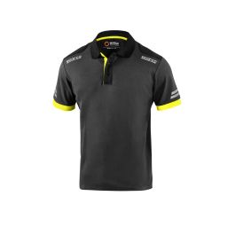 Polo de Manga Corta Hombre Sparco TW Amarillo Gris