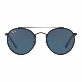 Rayban RB3647N 002/R5 Gafas de Sol para Adultos Redondas Doble Puente de Metal Montura Negra Lente Azul Gris 51 mm Precio: 98.98999957. SKU: B1777NV737