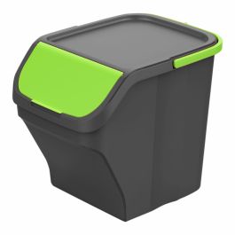 Cubo de Basura para Reciclaje Mondex Stack N' Sort Verde Gris 25 L Con Tapa 40 x 30 x 34 cm Precio: 14.7899994. SKU: B1G86B32H2