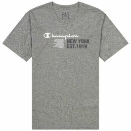 Camiseta de Manga Corta Hombre Champion Crewneck Gris oscuro