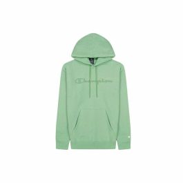 Sudadera con Capucha Hombre Champion Crewneck Blanco Verde limón