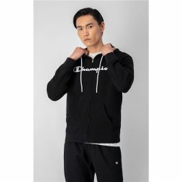 Sudadera con Capucha Hombre Champion Hooded Full Zip Negro