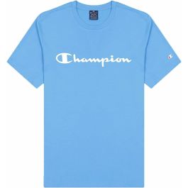 Camiseta de Manga Corta Hombre Champion Crewneck Azul