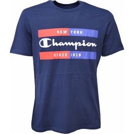 Camiseta de Manga Corta Hombre Champion Crewneck Azul