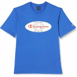 Camiseta de Manga Corta Hombre Champion Crewneck Azul