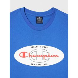 Camiseta de Manga Corta Hombre Champion Crewneck Azul