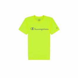 Camiseta de Manga Corta Hombre Champion Crewneck Verde limón