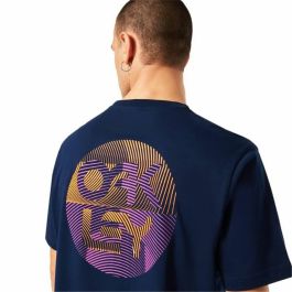 Camiseta Deportiva de Manga Corta Oakley Fingerprint B1B Azul