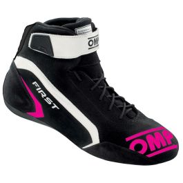 Botines Racing OMP FIRST Negro Fucsia 40