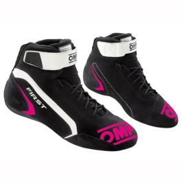 Botines Racing OMP FIRST Negro Fucsia 40