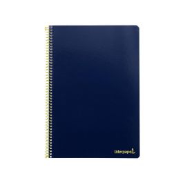 Cuaderno Espiral Liderpapel Folio Smart Tapa Blanda 80H 60 gr Cuadro 4 mm Con Margen Color Azul Oscuro 10 unidades