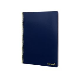 Cuaderno Espiral Liderpapel Folio Smart Tapa Blanda 80H 60 gr Cuadro 4 mm Con Margen Color Azul Oscuro 10 unidades