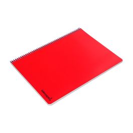 Cuaderno Espiral Liderpapel Folio Smart Tapa Blanda 80H 60 gr Cuadro 4 mm Con Margen Color Rojo 10 unidades