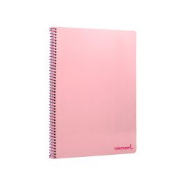 Cuaderno Espiral Liderpapel Folio Smart Tapa Blanda 80H 60 gr Cuadro 4 mm Con Margen Color Rosa 10 unidades
