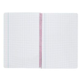 Cuaderno Espiral Liderpapel Folio Smart Tapa Blanda 80H 60 gr Cuadro 4 mm Con Margen Color Rosa 10 unidades