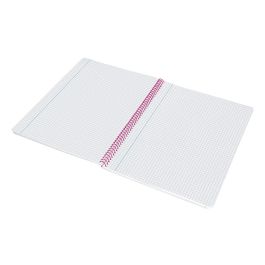 Cuaderno Espiral Liderpapel Folio Smart Tapa Blanda 80H 60 gr Cuadro 4 mm Con Margen Color Rosa 10 unidades