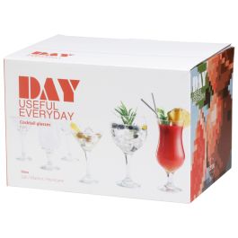 Conjunto de vasos de cóctel - 6uds transparentes day