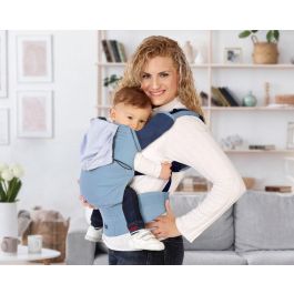KioKids Portabebés Ergonómico Azul para Bebé +4 Meses | Posición Natural Espalda C y Piernas M | Con Capucha y Protectores Lavables Precio: 49.50000011. SKU: B1A82GMBRF