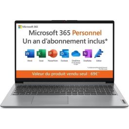 PC portátil LENOVO - IdeaPad 1 15IGL7 - 15.6 FHD - Celeron N4500 - RAM 4 GB - 128 GB - W11 + 1 año Office - AZERTY Precio: 353.9249997217. SKU: B13EH22FDX