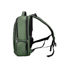 Antartik Mochila Volt Verde Militar, 5 Compartimentos, 23L, 450x180x330 mm, Interior Naranja, Repelente al Agua