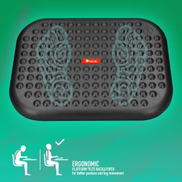 NGS Reposapiés Foot Nest Ergonómico Inclinable 0-15°, Masaje Pies, Plataforma 44.8x33.5cm, Ajustable Altura, Antideslizante