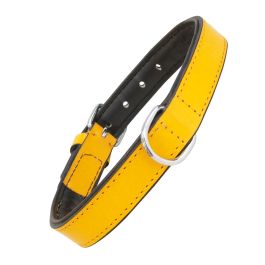 Gloria Collar Piel Acolchado Amarillo 45 cm X 20 mm Máxima Comodidad para tu Mascota
