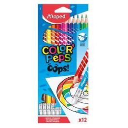 Maped Lápices de colores color´peps borrables estuche de 12 c/surtidos Precio: 2.4321. SKU: B1AHH4WDF5