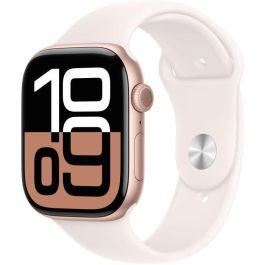 Apple Watch Series 10 GPS - 46 mm - Caja de aluminio en oro rosa - Correa deportiva color rubor claro - M/L Precio: 595.4999996. SKU: B12S6TB53J