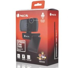NGS XPRESSCAM1080FHD Webcam XpressCam 1080 Full HD 1080p con Micrófono Integrado, USB 2.0 y LED Anti-Hack. Compatible Multi-OS
