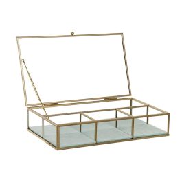 Caja-Joyero DKD Home Decor Cristal Metal Verde Gris claro (27 x 15 x 5,5 cm) (2 Unidades) Caja-Joyero DKD Home Decor Cristal Metal Verde Gris claro (27 x 15 x 5,5 cm) (2 Unidades)