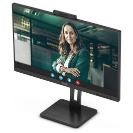 AOC 24P3CW Monitor IPS 23.8 pulgadas Full HD (1920x1080) 100Hz 4ms, USB-C con Carga 65W, Webcam 5MP, Altavoces, Negro