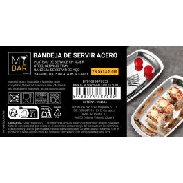 My Bar Bandeja para Servir de Acero de 23.5 cm (24 Unidades)