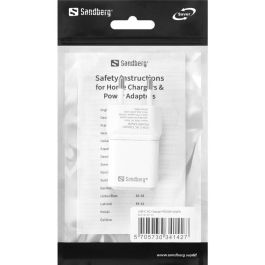 Sandberg Cargador de Red USB-C 20W Power Delivery (PD) SAVER para Smartphones y Tablets - Carga Rápida Universal