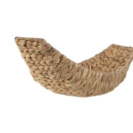 DKD Home Decor Centro de Mesa Tropical de Jacinto de Agua y Metal Natural 20 x 18 x 58 cm - Set de 2 Unidades