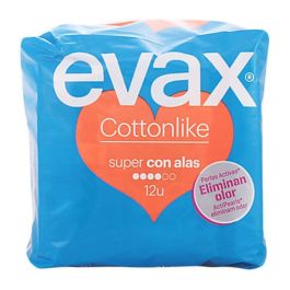 Compresas Super Con Alas Cotton Like Evax (12 uds) Precio: 3.5909093. SKU: S0556450