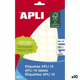 Etiquetas adhesivas Apli Blanco 10 Hojas Ø 1,3 cm (10 Unidades) Precio: 1.9499997. SKU: S8426470