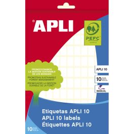 Etiquetas adhesivas Apli Blanco 10 Hojas 8 x 12 mm (10 Unidades)