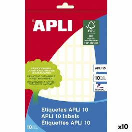 Etiquetas adhesivas Apli Blanco Papel 10 Hojas 8 x 20 mm (10 Unidades)