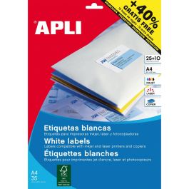 Etiquetas para Impresora Apli Blanco Redondo 25 Hojas Ø 40 mm
