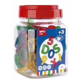 Juego Educativo Apli Números y letras Multicolor Transparente Plástico (24 Piezas)