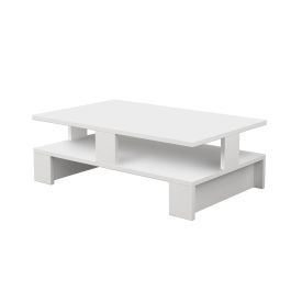 Mesa de Centro Alexandra House Living Blanco Madera MDP 80 x 28 x 50 cm Doble altura Precio: 89.2858998911. SKU: B1HRPSTGMH