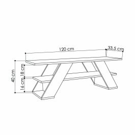 Mueble de TV Alexandra House Living Diagonal Blanco 120 x 40 x 33 cm