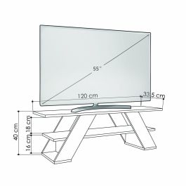 Mueble de TV Alexandra House Living Diagonal Marrón 120 x 40 x 33 cm