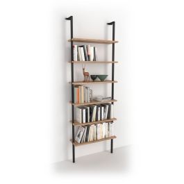 Librería Alexandra House Living Negro Roble Metal Madera MDP 60 x 181 x 20 cm Escalera industrial 6 Estantes Librería Alexandra House Living Negro Roble Metal Madera MDP 60 x 181 x 20 cm Escalera industrial 6 Estantes