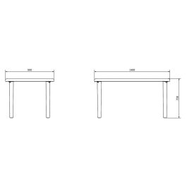 Mesa Garbar Olot Blanco Polipropileno 90 x 73 x 140 cm 90 x 140 x 73 cm