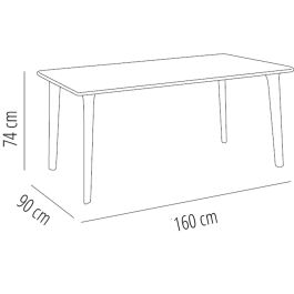 Mesa Resol Dessa Beige Polipropileno 90 x 160 x 74 cm