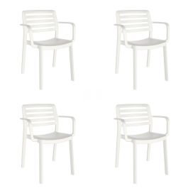 Silla de Jardín Garbar Wind Blanco Polipropileno 58 x 78 x 54 cm 58 x 54 x 78 cm 4 Unidades (4 Piezas)