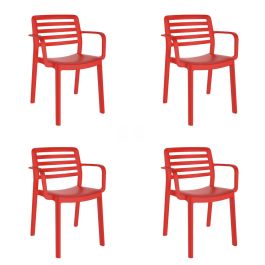 Silla de Jardín Garbar Rojo Polipropileno 58 x 78 x 54 cm 58 x 54 x 78 cm 4 Unidades (4 Piezas) Precio: 222.1681. SKU: B1DX5EQX63