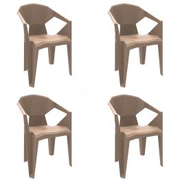 Silla de Jardín Resol Delta Beige Arena Polipropileno 53 x 80 x 55 cm (4 Unidades) Precio: 141.89000023. SKU: B1K7DNFZ55